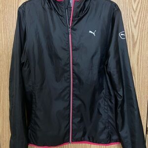 Puma Women's Black Utility Jacket with Pink Accents